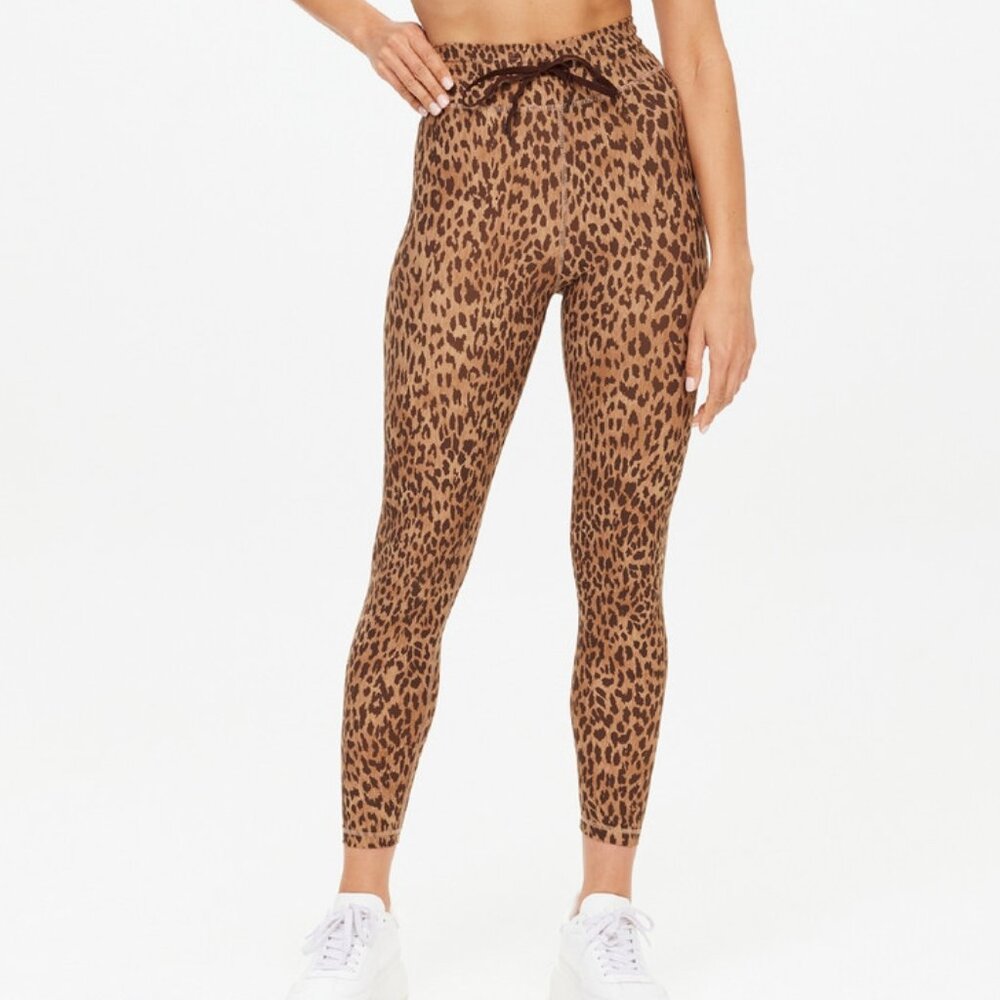 The Upside PANTHERA 25IN MIDI PANT, leopard, size S, NWT